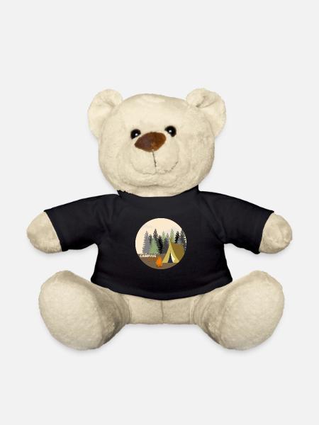 Camping Life Van Life Camper T-Shirt Wildness Zelt - Teddy - Schwarz