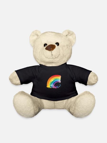 Regenbogen halbrund - Teddy - Schwarz