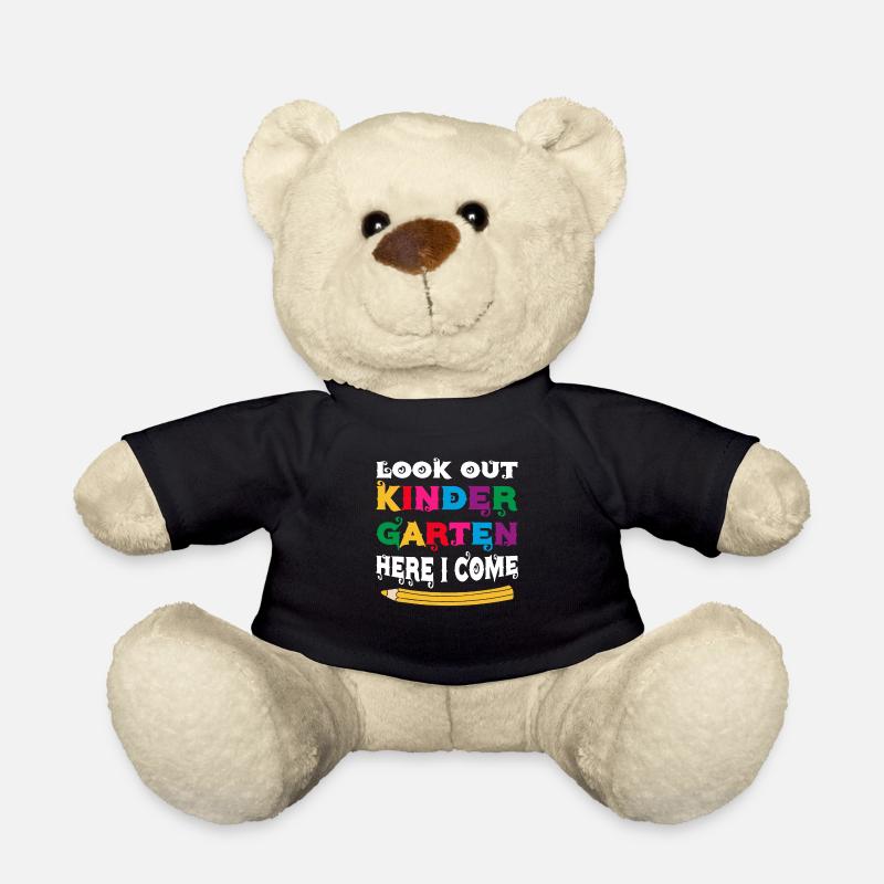 Kindergärtnerin-Kader, Der Spaß-Regenbogen-Farben - Teddy - Schwarz