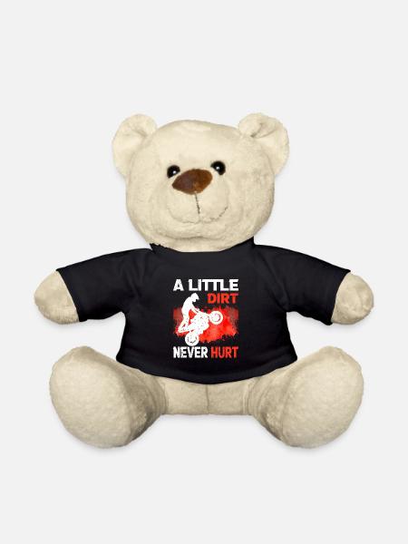 Dirt never hurts Funny Motocross Dirt Bike - Teddy Bear - black