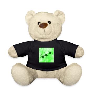 3 STERNE LÄCHELN GRÜN - Teddy - Schwarz - Vorne