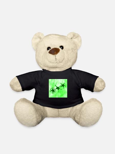 3 STERNE LÄCHELN GRÜN - Teddy - Schwarz