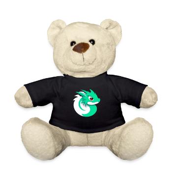 Cartoon Dragon Fire Fantasy Comic Dragon 1 - Teddy Bear - black - Front