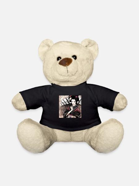 Geisha dunkel düster geheimnisvoll Japanische Frau - Teddy - Schwarz