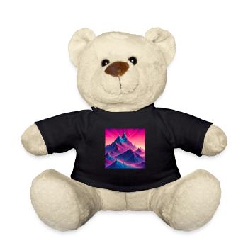 Mountain peak at sunrise - Teddy Bear - black - Front