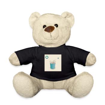 Design épuré d’un dessin numérique minimaliste de boisson - Nounours - noir - Devant