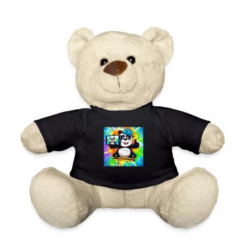 Panda fait un cadeau à la variante Selfie 2 - Nounours - noir - Devant