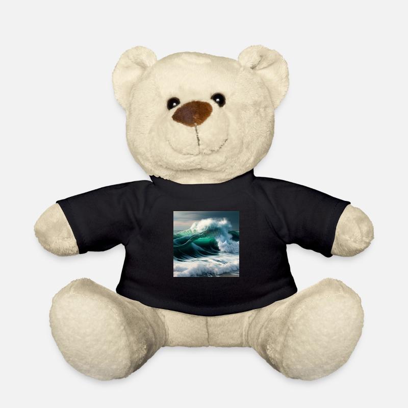 Welle am Strand - Teddy - Schwarz