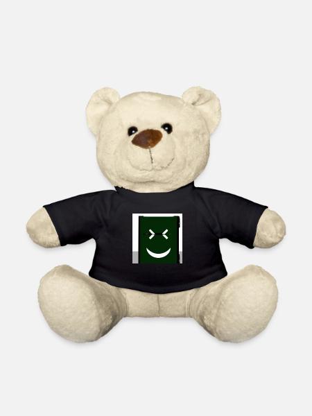 a series x smiling illustroke 3 - Teddy Bear - black