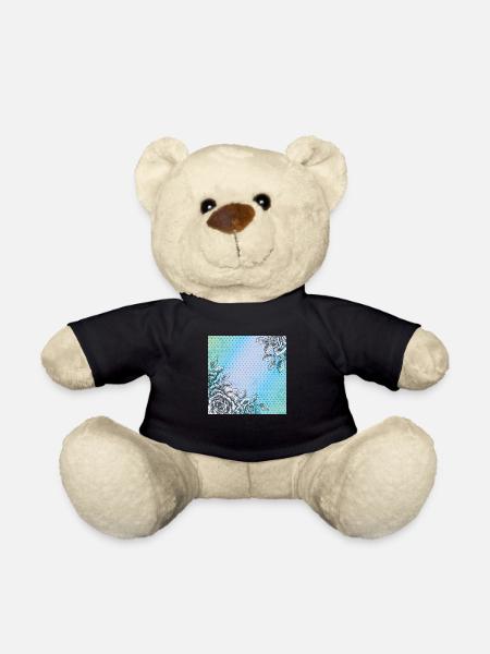 Fond rose - Nounours - noir