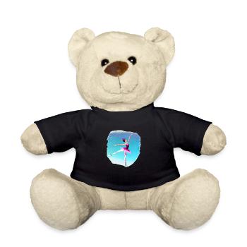 Dancer Ballet Gift Dance Ballerina Dance Class - Teddy Bear - black - Front