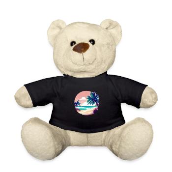 Sommerurlaub Palme Insel Strand Sonne Palmen - Teddy - Schwarz - Vorne