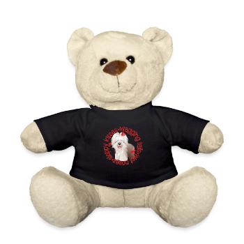 Cute Bearded Collie sloppy kisses - Teddy Bear - black - Front
