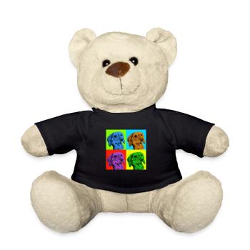 Dachshund x 4 - Teddy Bear - black - Front