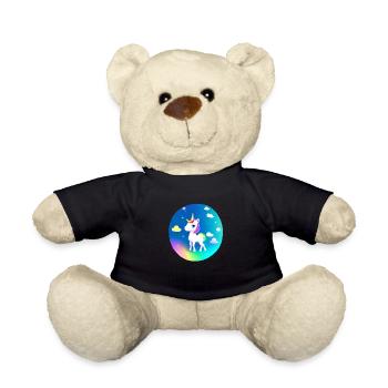 Licorne Fille Mythique Animal Licornes Licorne - Nounours - noir - Devant