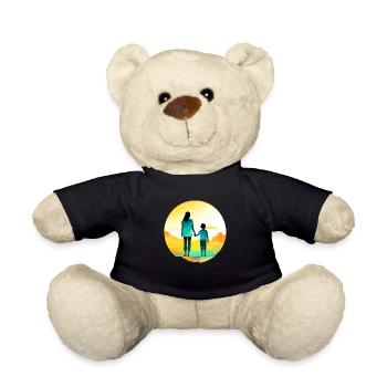 Mama und ihr Junge - Teddy - Schwarz - Vorne