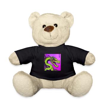 chinesischer Drache Anime Manga Japan - Teddy - Schwarz - Vorne