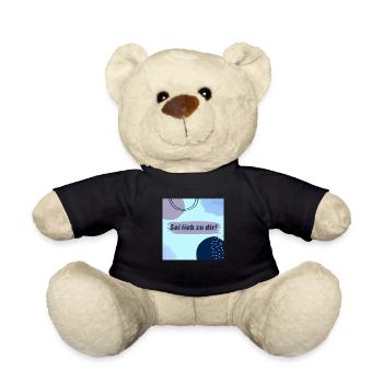 Sei lieb zu dir - Teddy - Schwarz - Vorne