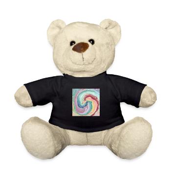 Chakren Kreise im Fluss des Lebens abstraktes Must - Teddy - Schwarz - Vorne