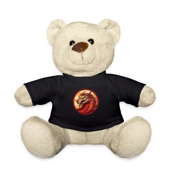 Dragon - Teddy Bear - black - Front