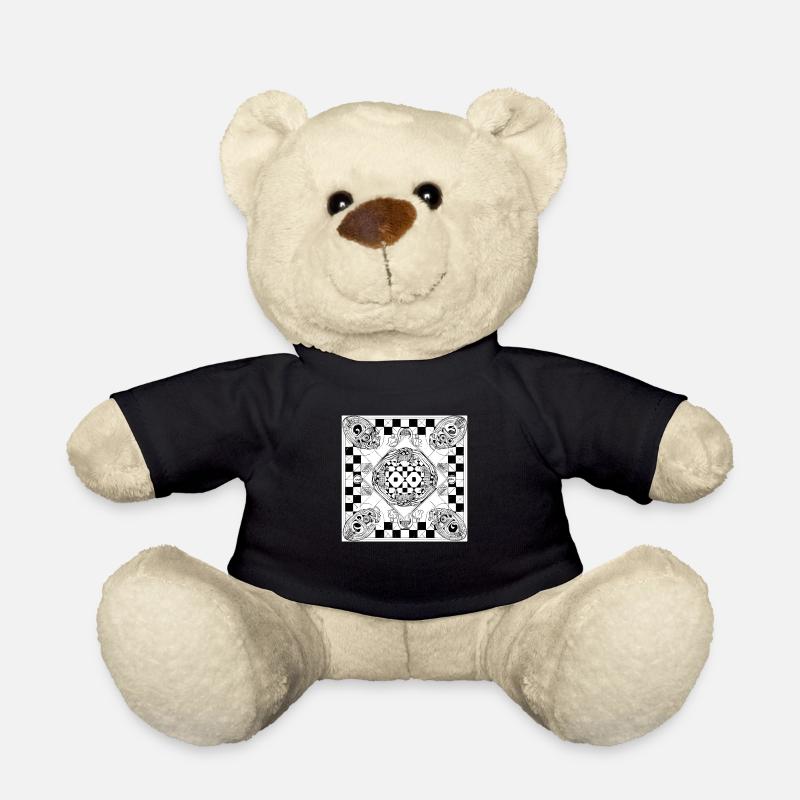 Alien chessboard n°1 - Teddy Bear - black