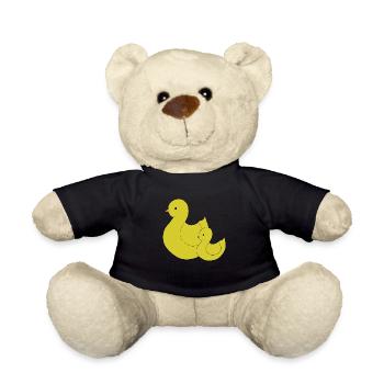 Ente Mama und baby - Teddy - Schwarz - Vorne