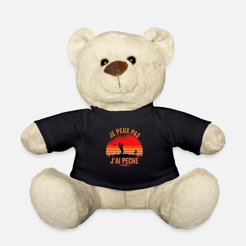 j'peux pas j'ai pêche Cadeau pour pêcheur - Nounours - noir