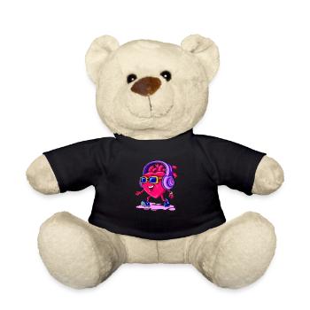 Valeewear - Happy heart with headphones - Teddy Bear - black - Front