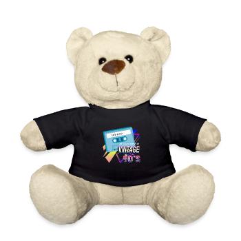 90s vintage style: Hiphop cassette trend - Teddy Bear - black - Front