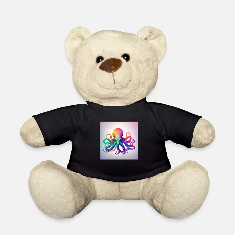 Poulpe coloré No.3 - Nounours - noir