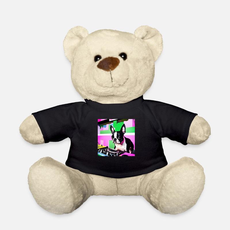 Boston Terrier DJ - Teddy Bear - black
