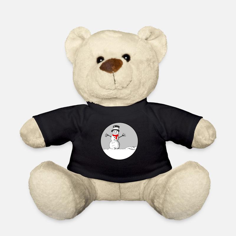 SNOWMAN - Teddy Bear - black