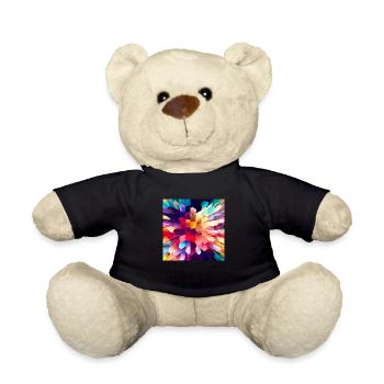 Bunter Hexagon-Rausch - Teddy - Schwarz - Vorne