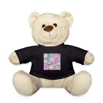 Blumenmuster Blumen - Teddy - Schwarz - Vorne