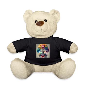 colorful tree - Teddy Bear - black - Front