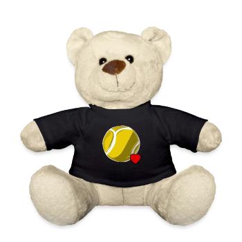 Liebe Tennis - Teddy - Schwarz - Vorne