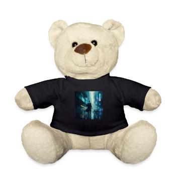 Cyberpunk Rain - Teddy Bear - black - Front