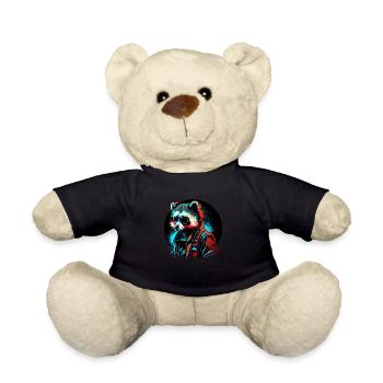 Cyber raccoon - Teddy Bear - black - Front