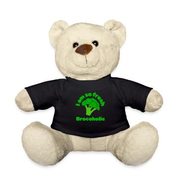 Je suis tellement frais brocoholic, veganuary légumes végétaliens - Nounours - noir - Devant