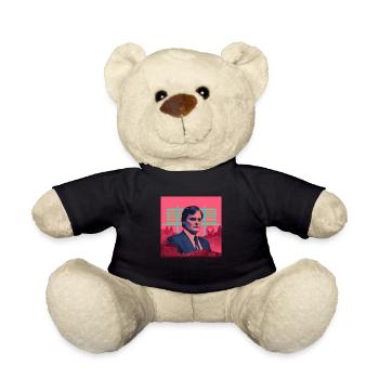 Italian politician vaporwave "pippuzzo" - Teddy Bear - black - Front