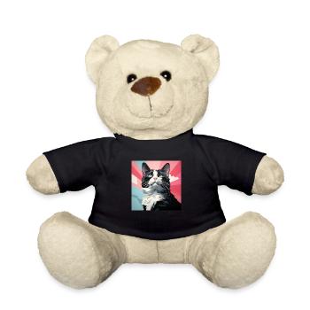 Smoking-Katze. Smoking-Katze - Teddy - Schwarz - Vorne