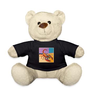 scorpion, bunt, tier, geschenk, geschenkidee - Teddy - Schwarz - Vorne