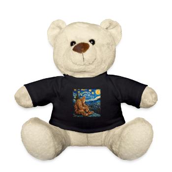 bigfoot, big foot, van gogh, sternenacht - Teddy - Schwarz - Vorne
