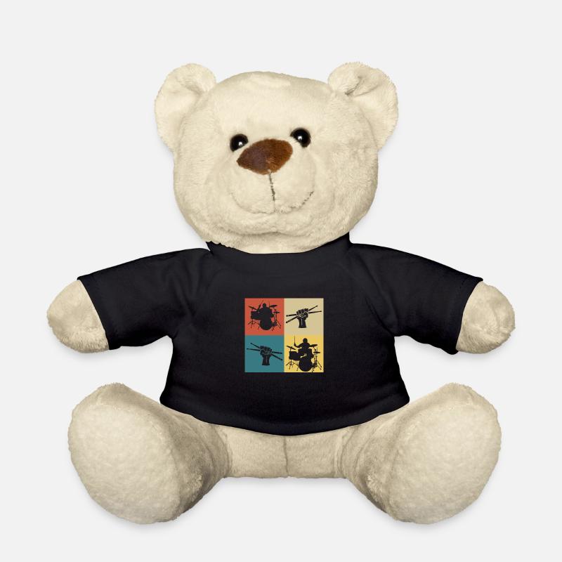 batteur de musique vintage rétro - Nounours - noir