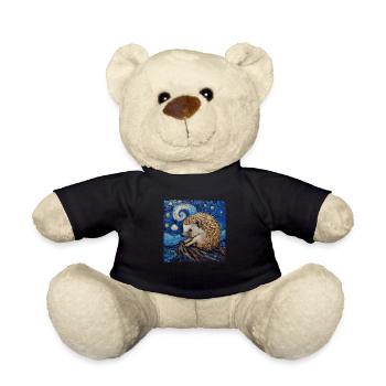 igel, tier, van gogh, sternennacht - Teddy - Schwarz - Vorne