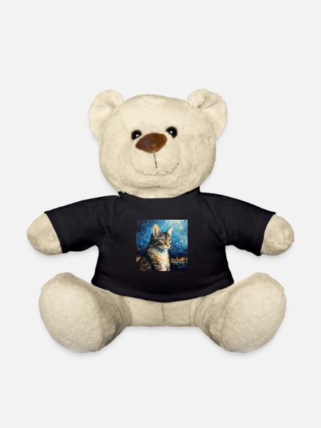 Katze, katzenmotiv - Teddy - Schwarz