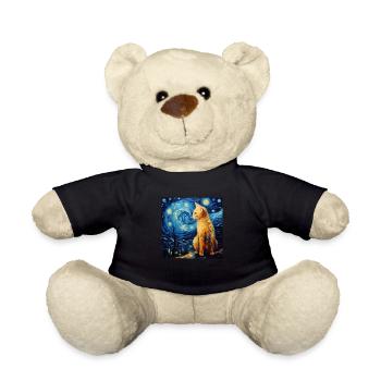 Cat, cat motif - Teddy Bear - black - Front