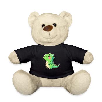 Designs For Kids – Lustige Dinosaurier - Teddy - Schwarz - Vorne