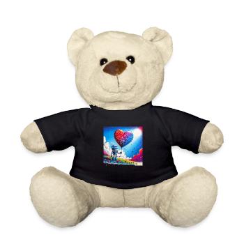 Roboter mit Herzballon - Teddy - Schwarz - Vorne