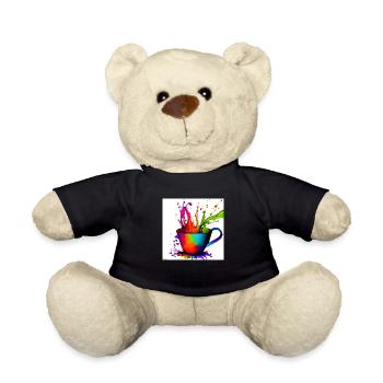 Kaffeetassen bunt 26 - Teddy - Schwarz - Vorne
